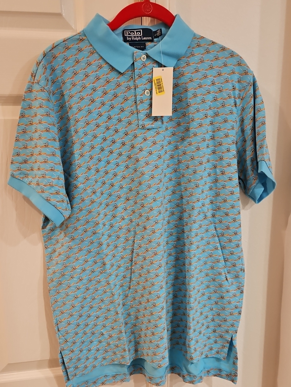 Polo by Ralph Lauren Light Blue All-Over Print Polo